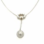 Kugel Collier 47 cm ca. 0,50 ct Diamanten Weißgold 750/ 18K - Bild 4 Vorschau