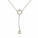 Kugel Collier 47 cm ca. 0,50 ct Diamanten Weißgold 750/ 18K - Bild 2 Vorschau