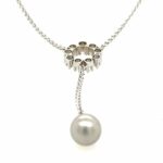 Kugel Collier 47 cm ca. 0,50 ct Diamanten Weißgold 750/ 18K - Bild 5 Vorschau