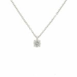 Rüschenbeck Kette mit Solitäranhänger 44 cm 0,30 ct Diamant Weißgold 18K GIA Zertifikat - Bild 2 Vorschau
