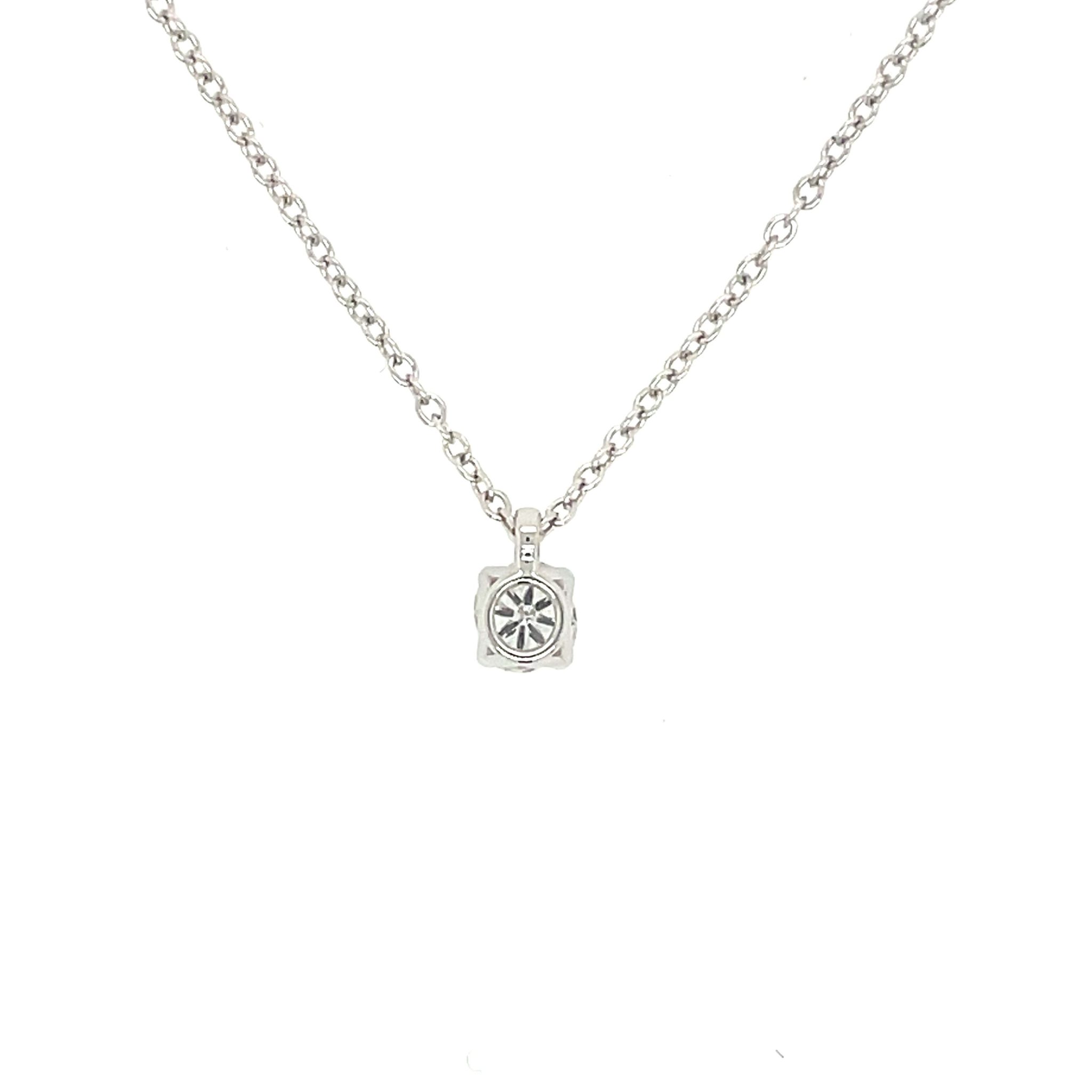 Rüschenbeck Kette mit Solitäranhänger 44 cm 0,30 ct Diamant Weißgold 18K GIA Zertifikat - Bild 2