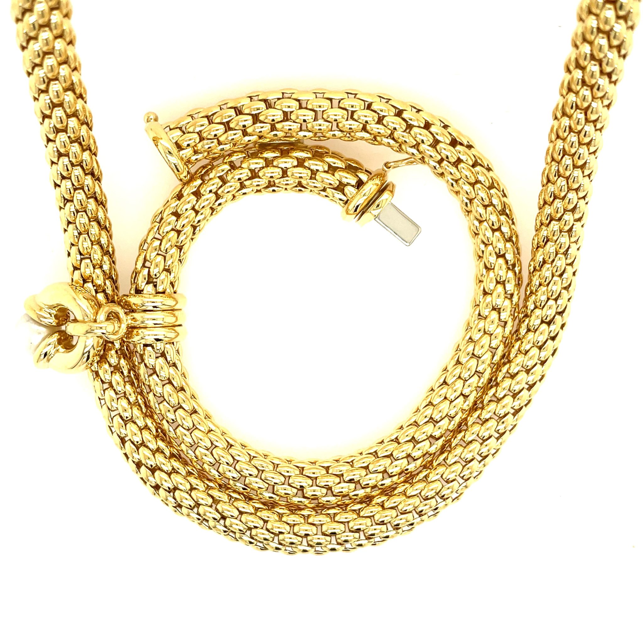 Fope Set Collier Armband Perle Gelbgold 750/ 18K