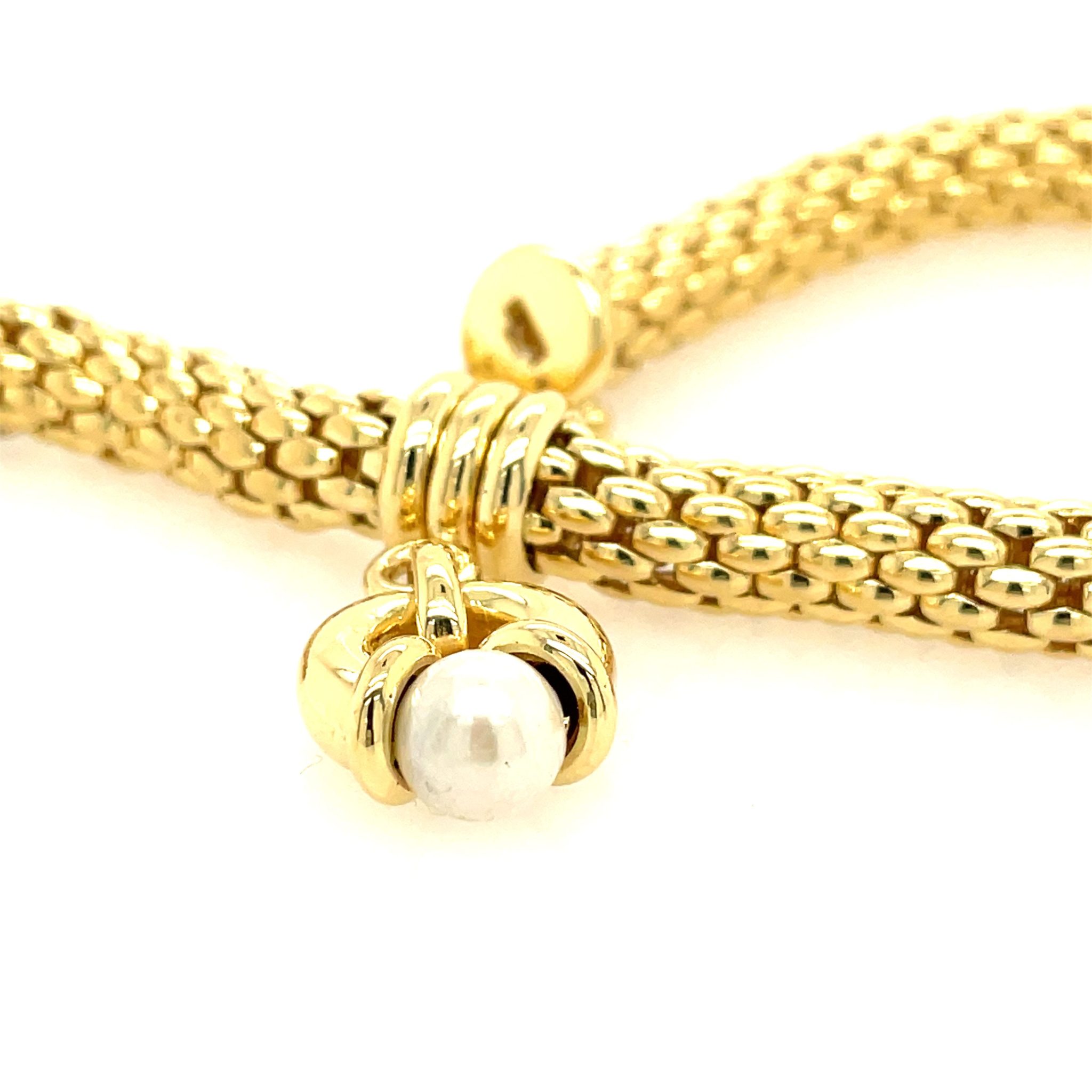 Fope Set Collier Armband Perle Gelbgold 750/ 18K - Bild 5