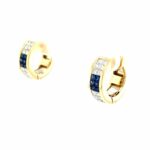 Wempe Saphir Creolen ca. 0,50 ct Diamanten Gelbgold 750/ 18K - Bild 2 Vorschau