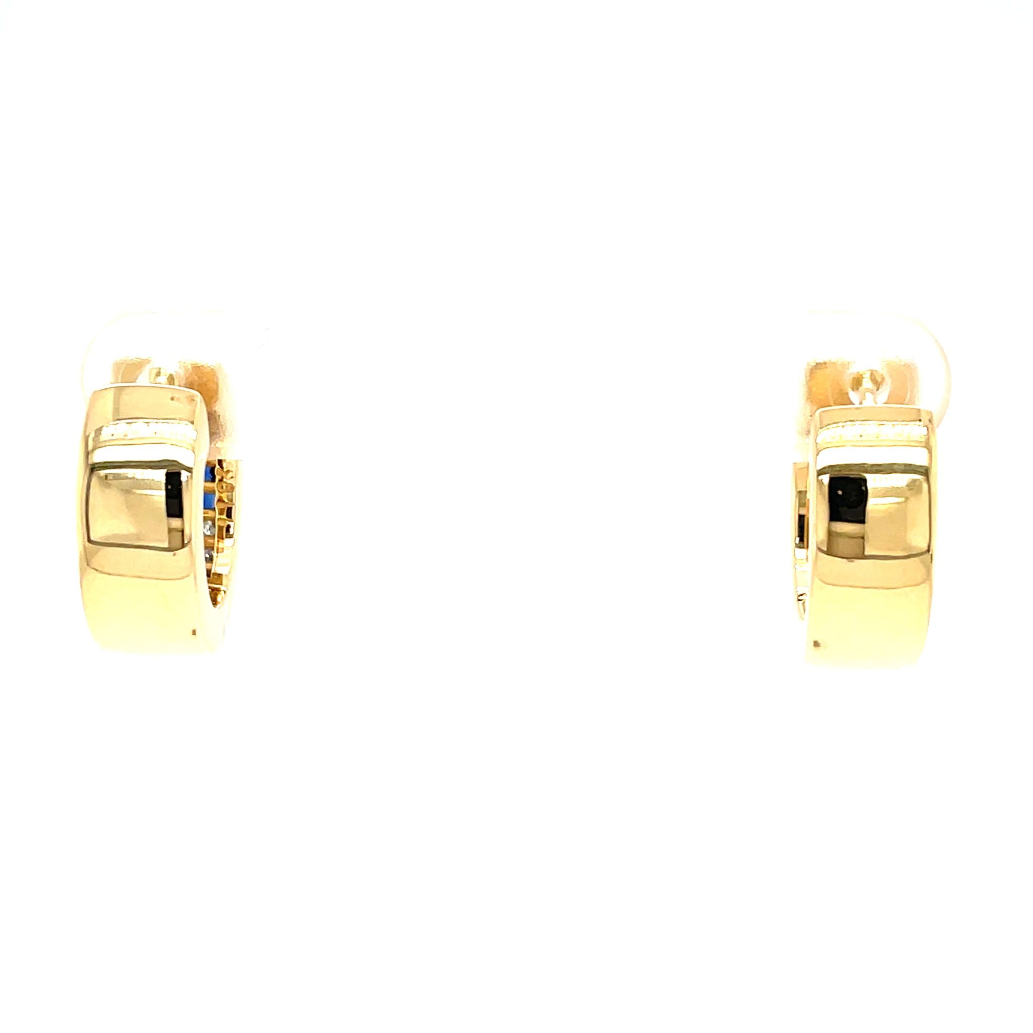Wempe Saphir Creolen ca. 0,50 ct Diamanten Gelbgold 750/ 18K - Bild 4