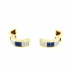 Wempe Saphir Creolen ca. 0,50 ct Diamanten Gelbgold 750/ 18K - Bild 5 Vorschau