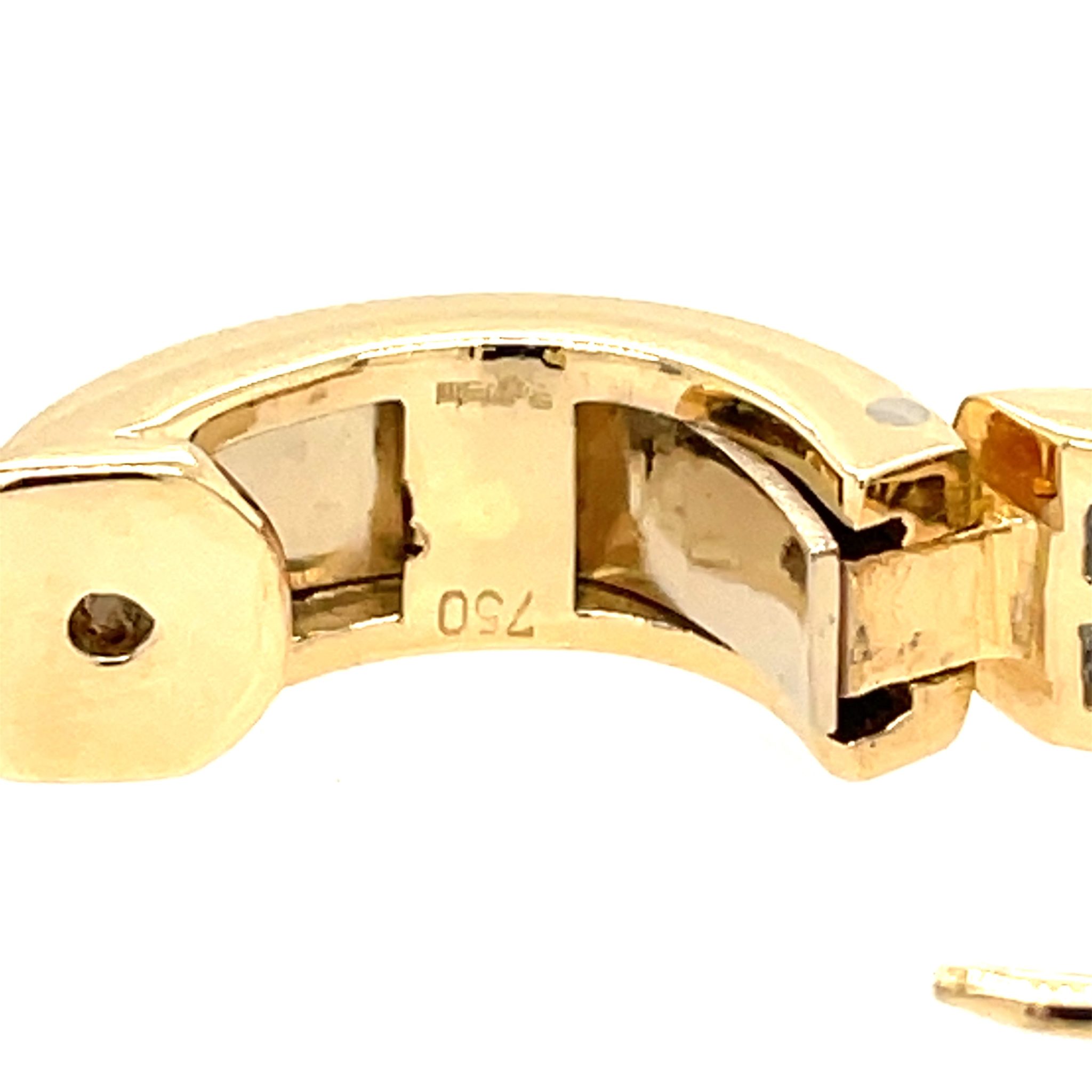 Wempe Saphir Creolen ca. 0,50 ct Diamanten Gelbgold 750/ 18K - Bild 6