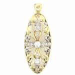 Art Deco Anhänger ca. 3,0ct Diamanten Bicolor 585/ 14K Handarbeit Vorschau