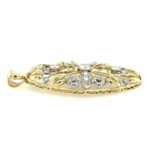 Art Deco Anhänger ca. 3,0ct Diamanten Bicolor 585/ 14K Handarbeit - Bild 4 Vorschau