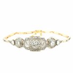 Diamanten im Altschliff Armband 19,3cm ca. 3,4ct Diamanten Bicolor 585/ 14K Vorschau