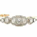 Diamanten im Altschliff Armband 19,3cm ca. 3,4ct Diamanten Bicolor 585/ 14K - Bild 3 Vorschau