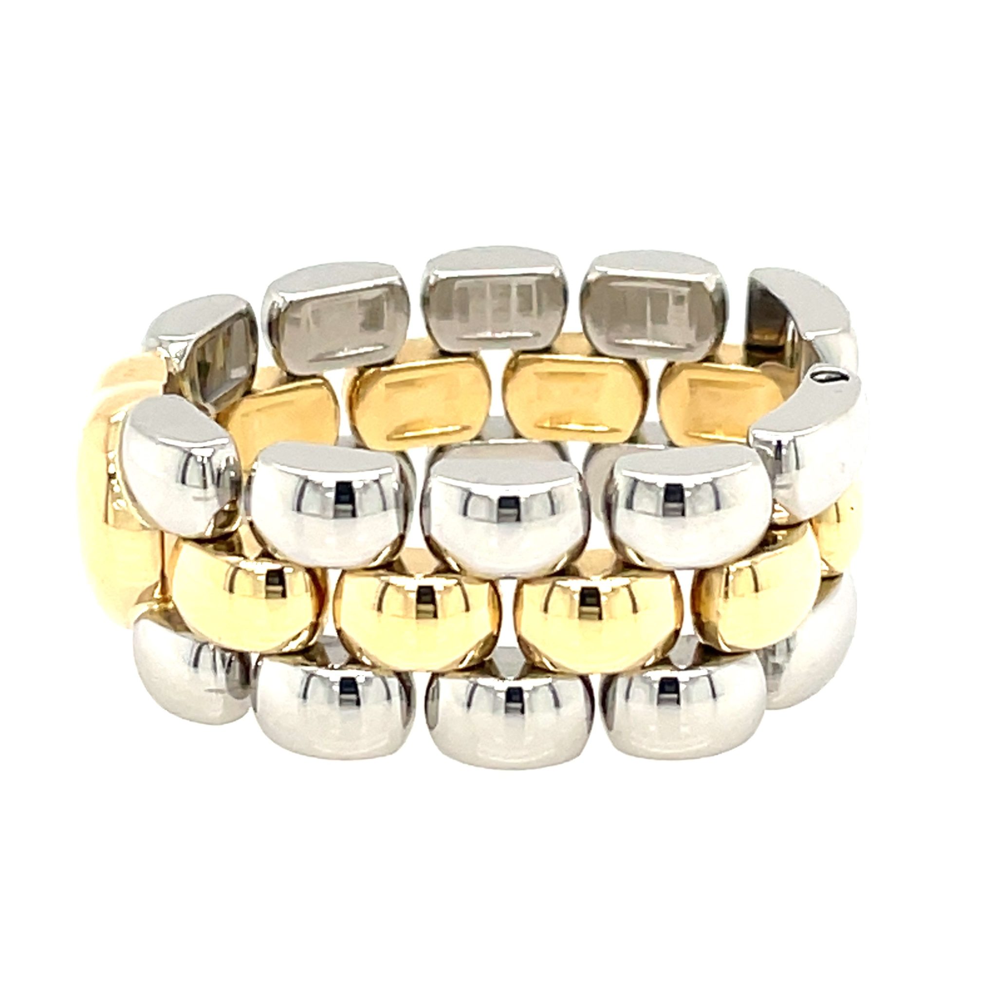 Chopard „Happy Diamonds Gstaad“ Ring Gr. 61 Stahl Gelbgold 18K - Bild 2