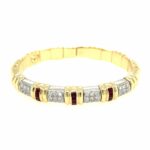 Rubin Armspange 16cm ca. 0,50ct Diamanten Bicolor 750/18K Vorschau