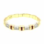 Rubin Armspange 16cm ca. 0,50ct Diamanten Bicolor 750/18K - Bild 2 Vorschau