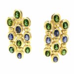 Turmalin Clipohrhänger ca. 14ct Saphire Gelbgold 750/ 18K Vorschau