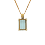 Aquamarin Collier 50cm ca. 23,2ct Gelbgold 585/ 14K - Bild 5 Vorschau