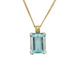 Aquamarin Collier 50cm ca. 23,2ct Gelbgold 585/ 14K - Bild 3 Vorschau