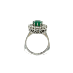 Smaragd Ring Weißgold 750 / 18K mit ins. ca. 1,2ct Diamanten - Bild 5 Vorschau