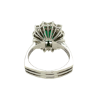 Smaragd Ring Weißgold 750 / 18K mit ins. ca. 1,2ct Diamanten - Bild 4 Vorschau