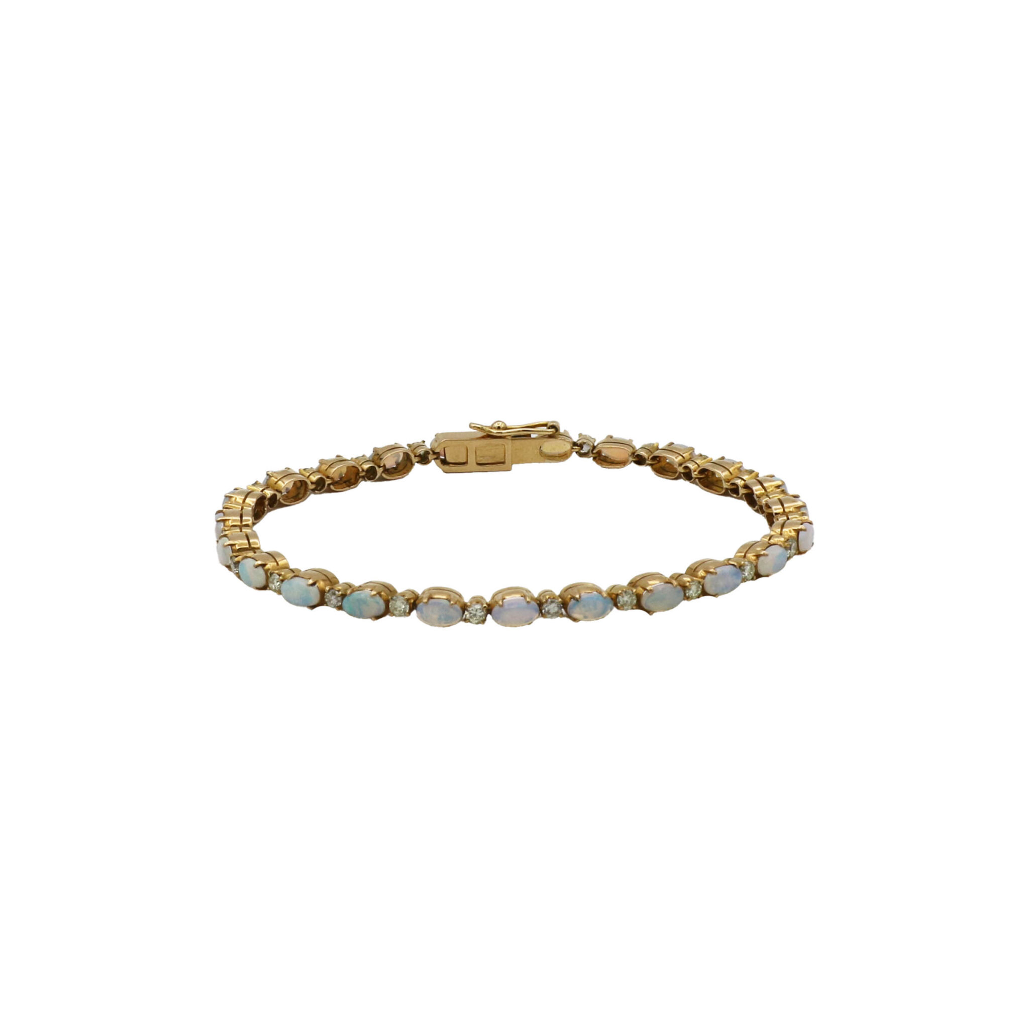 Opal Armband Gelbgold 750 / 18K mit ca. 0,9ct Diamanten