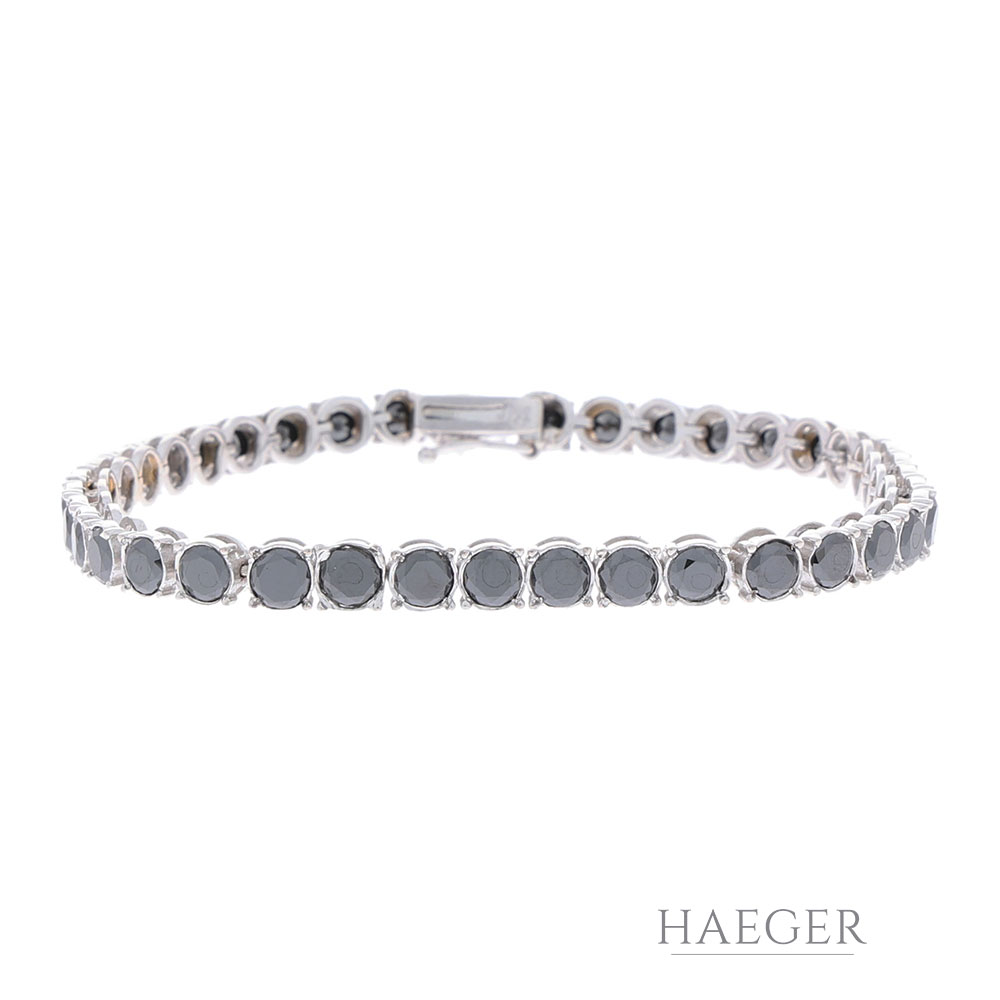 Diamant Riviérearmband Weißgold 585 / 14k. ca. 7,00 ct. - Bild 2
