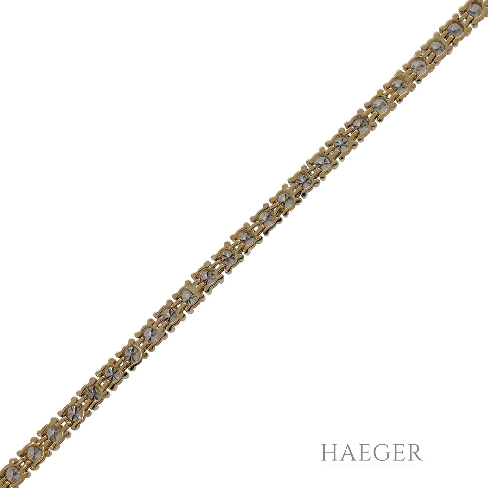 Diamant Riviérearmband Gelbgold 750 / 18 k. ca. 4,00 ct. - Bild 3