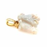 Opal „Pferde“ Anhänger ca. 0,20 ct Brillanten Gelbgold 750/ 18K - Bild 3 Vorschau