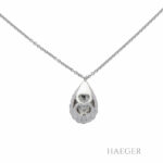 Wempe Diamant Collier Tropfenform Anhänger Weißgold / 750 k. 0,80ct. - Bild 3 Vorschau