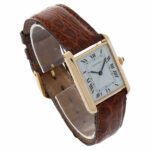 Cartier Tank Louis Cartier Ref. 78086 Gold 18K Emaille Zifferblatt ca. 1980 Handaufzug - Bild 3 Vorschau