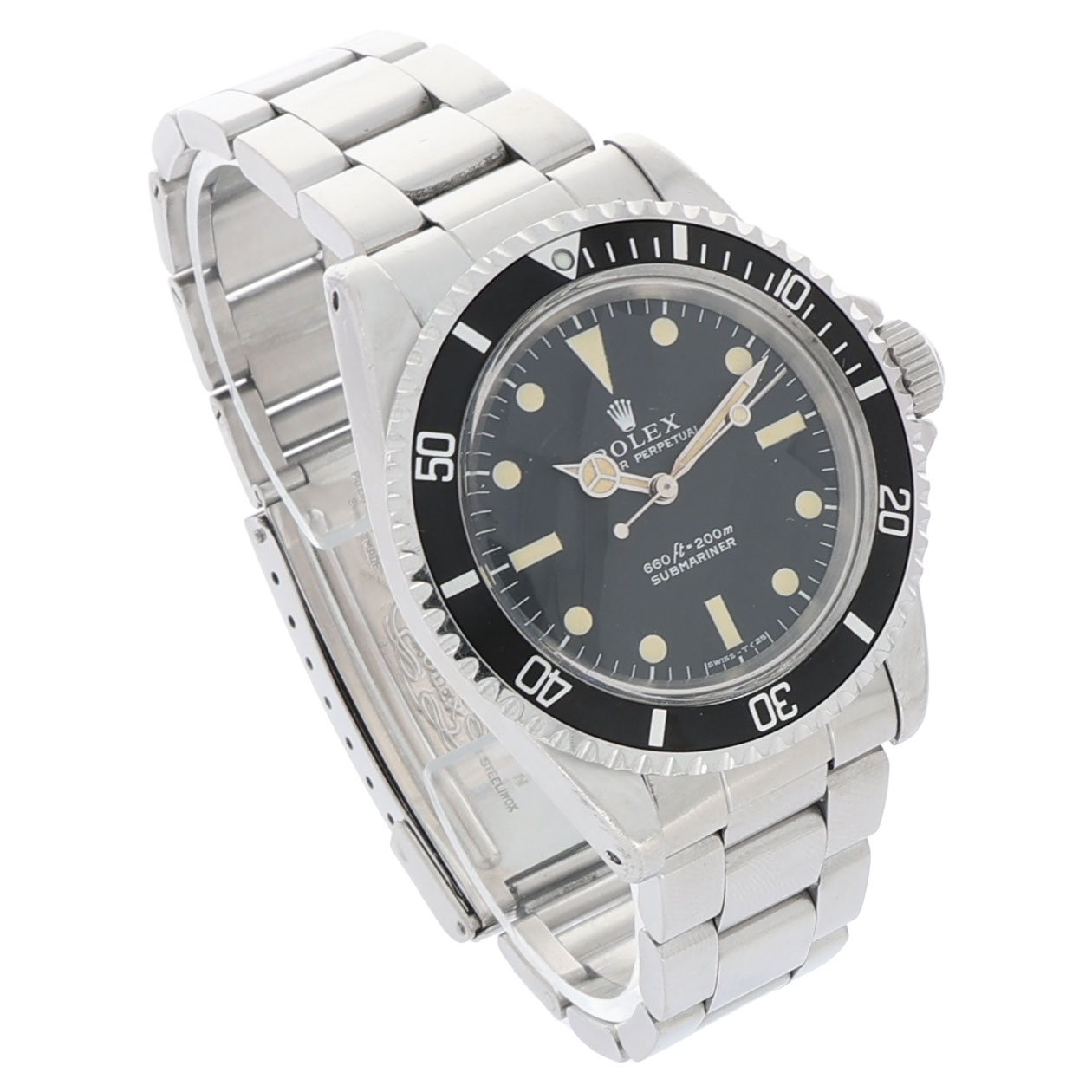 Rolex Submariner (No Date) Ref. 5513 matt non serif Dial honey patina 1973 unpolished - Bild 3