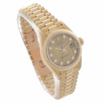 Rolex Lady-Datejust 26 Ref. 69178 Gold 18K Factory Diamond Dial President ca. 1994 - Bild 3 Vorschau