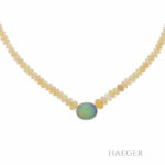 Opal Collier m. Anhänger Weißgold 750 / 18 Kt. ca. 52,31ct. Vorschau