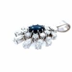 Saphir Anhänger ca. 2,66 ct Brillanten Weißgold 750/ 18K - Bild 4 Vorschau