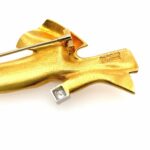 Lapponia Brosche ca. 0,07ct Diamant Gelbgold 750/ 18K - Bild 3 Vorschau
