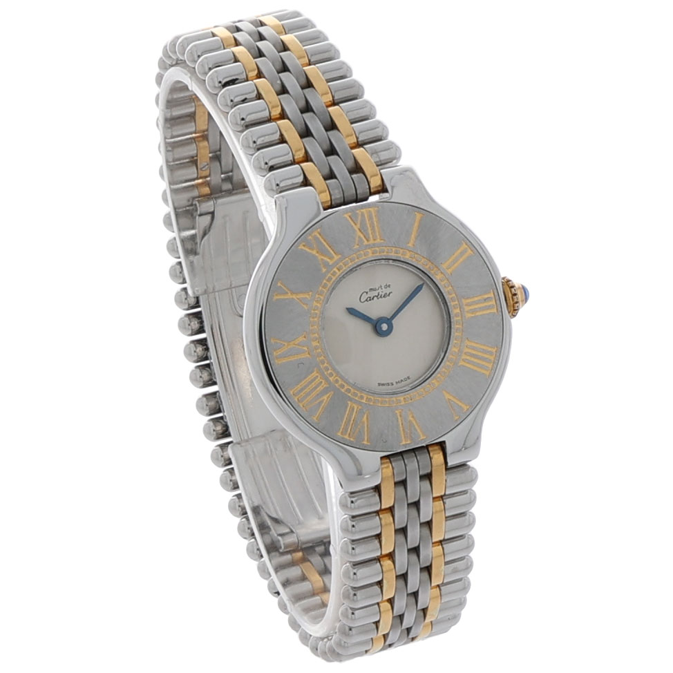 Cartier 21 Must de Cartier Ref. 125000P 28mm Stahl/Gold Quarz ca. 2000 - Bild 3