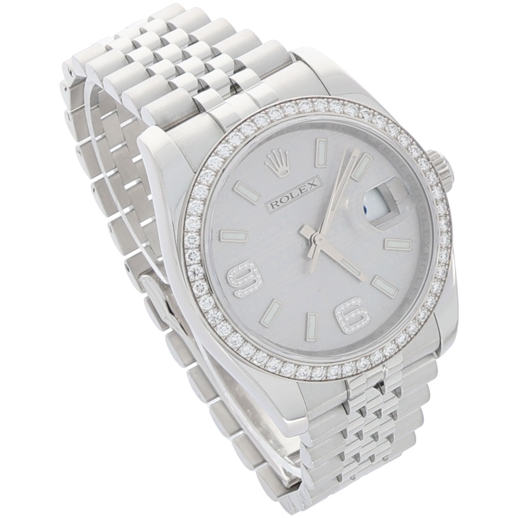 Rolex Datejust 36 Ref. 16244 Rolex Design Dial Factory Diamanten Full Set 2011 - Bild 3