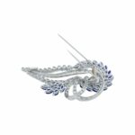 Vourakis Brosche Platin 950 mit 8,6ct Diamanten und 6,8ct Saphiren - Bild 6 Vorschau