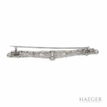 Art Deco Brosche Platin 900 mit 2,5ct Altschliff / Diamantrosen ca.1925 - Bild 3 Vorschau