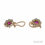 Clipstecker Roségold 585 / 14K mit Rubinen und Diamanten - Bild 3 Vorschau