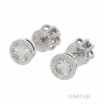 Solitärohrstecker Weißgold 585 / 14K mit je 0,35ct Diamanten - Bild 3 Vorschau