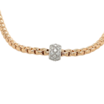 FOPE „Eka Tiny“ Collier 50cm ca.0,19ct Diamanten Roségold 750/ 18K - Bild 3 Vorschau