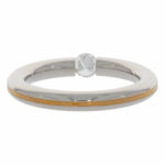 Niessing Spannring Gr.56 Platin 950 mit 0,26ct Diamant - Bild 3 Vorschau