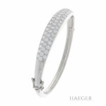 Armreif 17,5cm Platin 950 mit ca. 4ct Diamanten - Bild 2 Vorschau