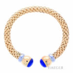 Fope Flex it Armreif 16cm Gelbgold 750 / 18K mit Lapislazuli - Bild 3 Vorschau