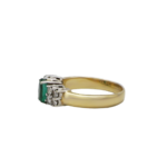 Diamant Smaragd Ring Gelbgold 750/18K. ca. 0,40ct. - Bild 4 Vorschau