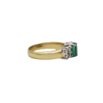 Diamant Smaragd Ring Gelbgold 750/18K. ca. 0,40ct. - Bild 3 Vorschau