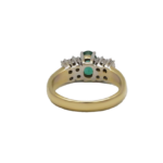Diamant Smaragd Ring Gelbgold 750/18K. ca. 0,40ct. - Bild 2 Vorschau