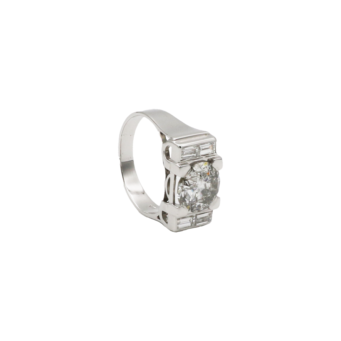 Herren Ring Gr.61 Platin 950 mit insgesamt ca.4,29ct Diamanten - Bild 5
