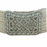 Diamant Collier de Chien Weißgold 585/14. ca. 10 Ct. Zuchtperlen - Bild 4 Vorschau