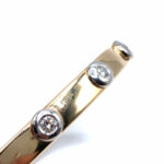 Diamanten Armreif 18 cm ca. 0,25 ct Brillanten Bicolor 585/ 14K - Bild 5 Vorschau